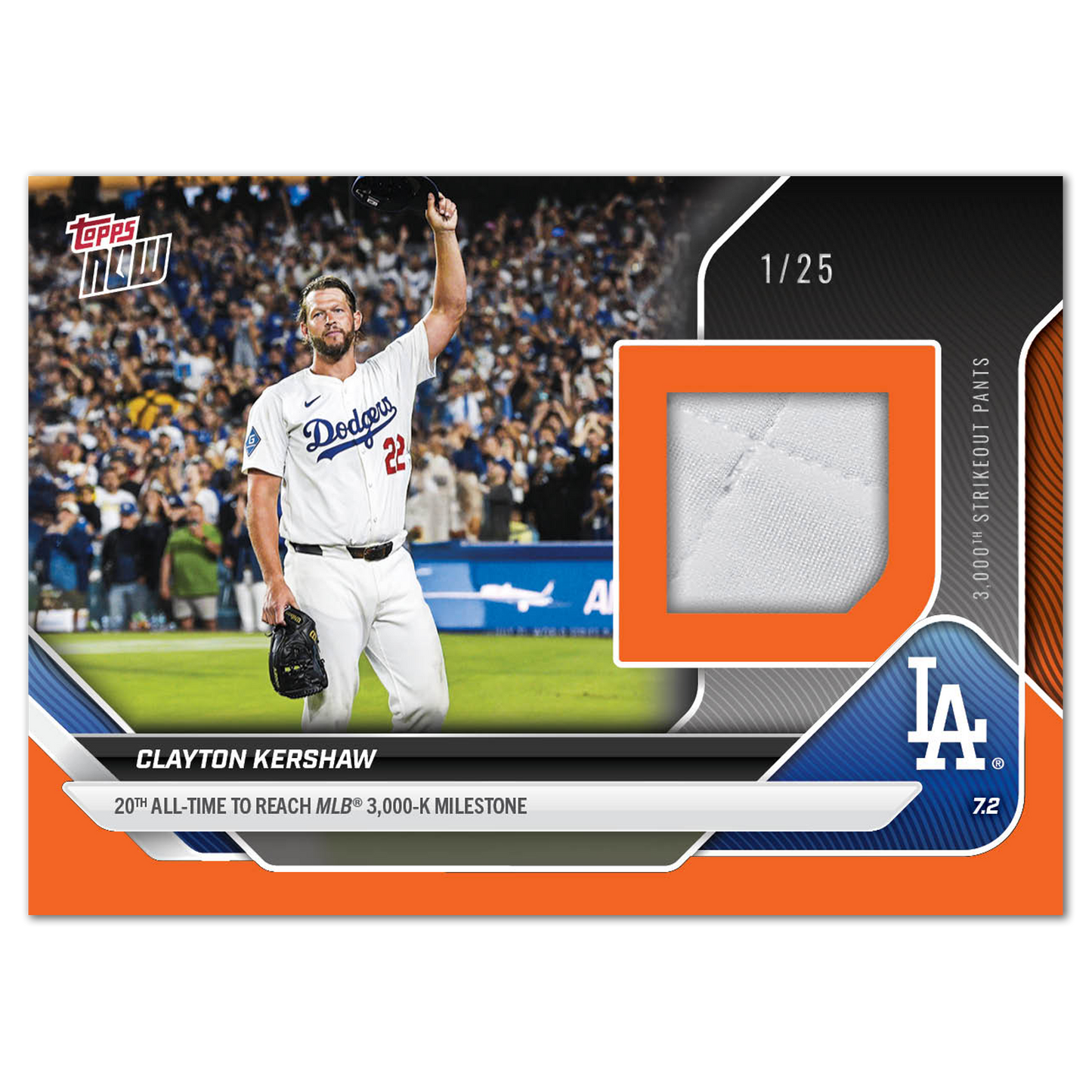 Clayton Kershaw - 2025 MLB Topps NOW® - Card 373 - LOOK FOR RELICS, AUTOS & AUTO-RELIC - PR: 63363