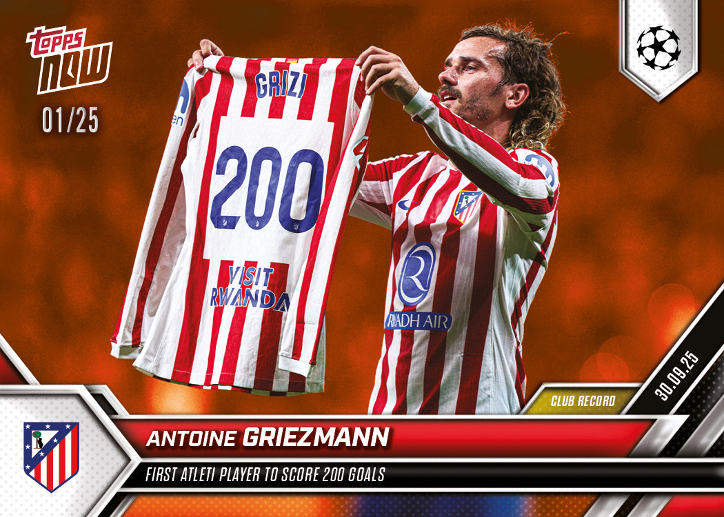 Antoine Griezmann - 2025-26 UCL Topps NOW® - Card 25 - PR: 1683