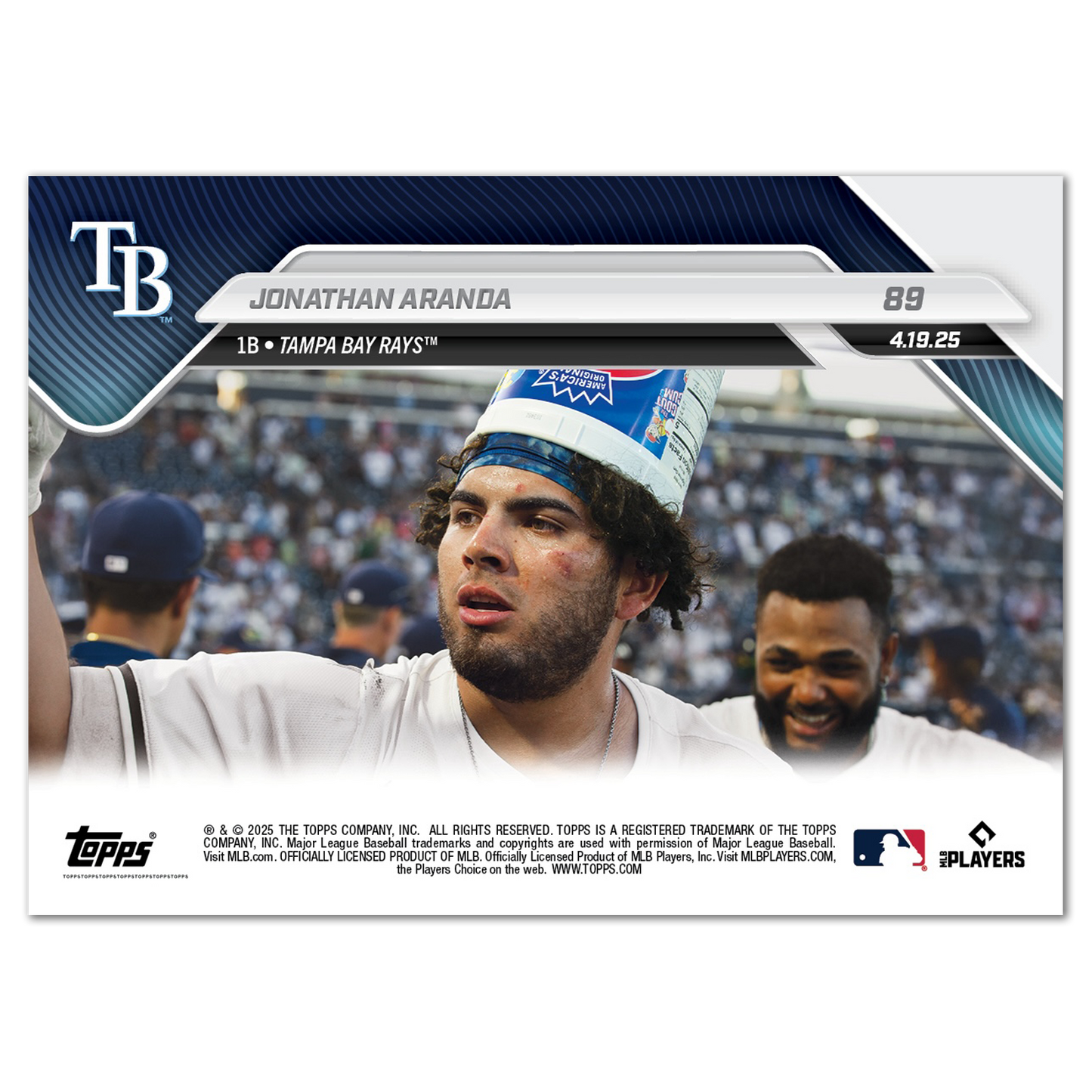 Jonathan Aranda - 2025 MLB Topps NOW® - Card 89 - PR: 274