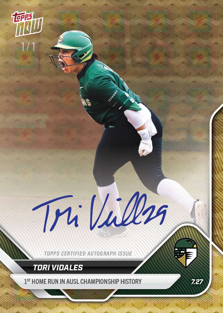 Tori Vidales - 2025 AUSL Topps NOW® - Card 28 - LOOK FOR AUTOS - PR: 775