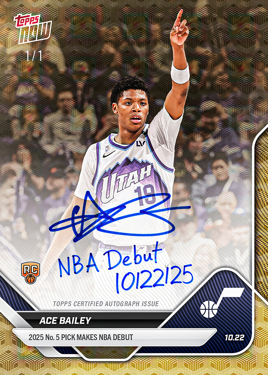 Ace Bailey - 2025-26 NBA Topps NOW® - Card 9 - PR: 2453