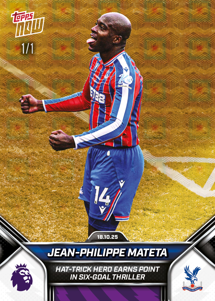 Jean-Philippe Mateta - 2025-26 Premier League Topps NOW® - Card 36 - PR: 237