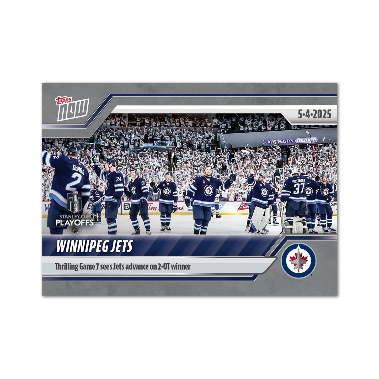 Winnipeg Jets - 2024-25 NHL Topps NOW® - Sticker # 176 Pack - PR: 110