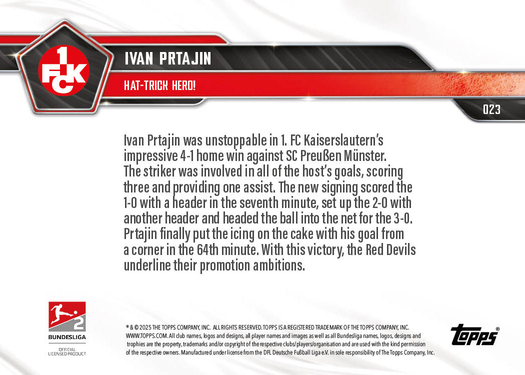 Ivan Prtajin - 2025-26 Bundesliga Topps NOW® - Card 23 - PR: 305