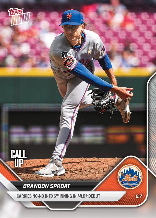 Brandon Sproat - 2025 MLB Topps NOW® - Card 672 - PR: 2355