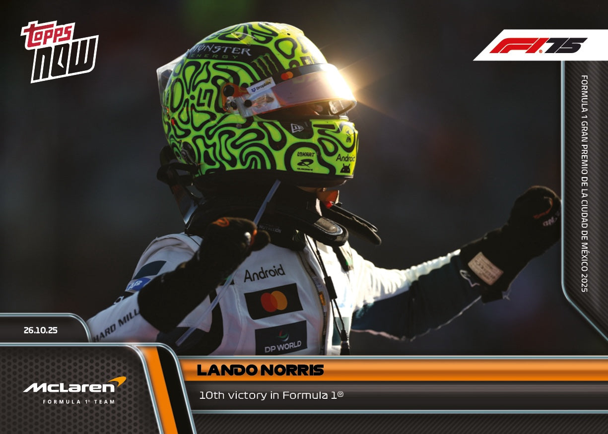 Lando Norris - 2025 Formula 1® Topps NOW® - Card 72 - PR: 4039