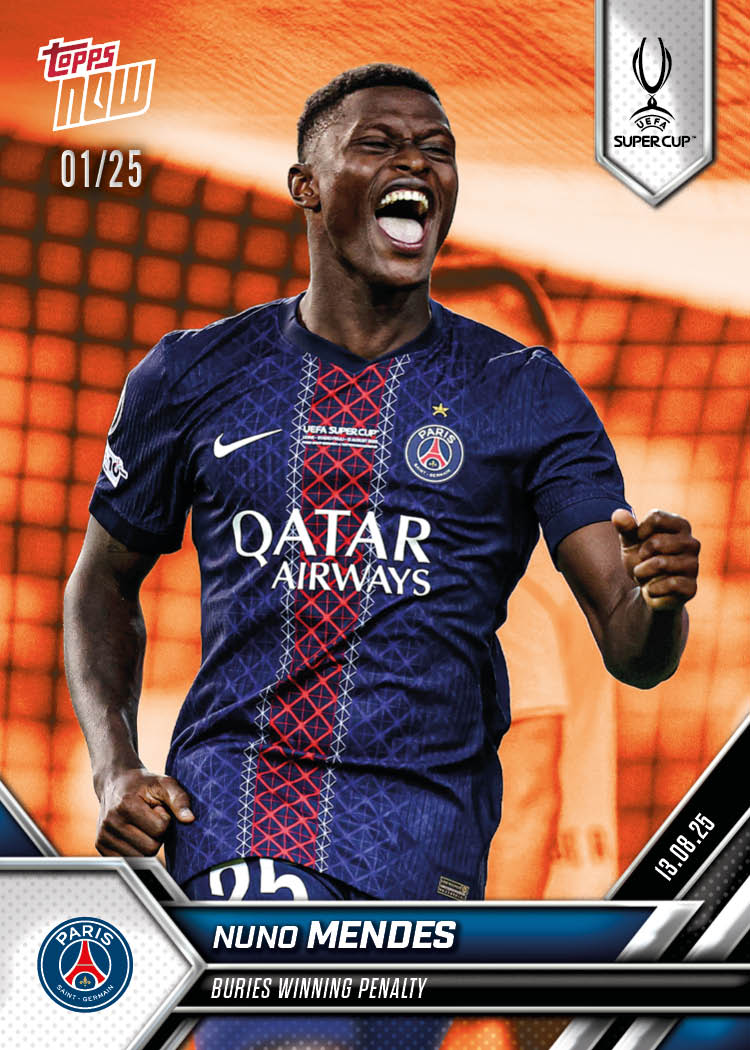 Nuno Mendes - 2025-26 UCL Topps NOW® Card 2 - PR: 357