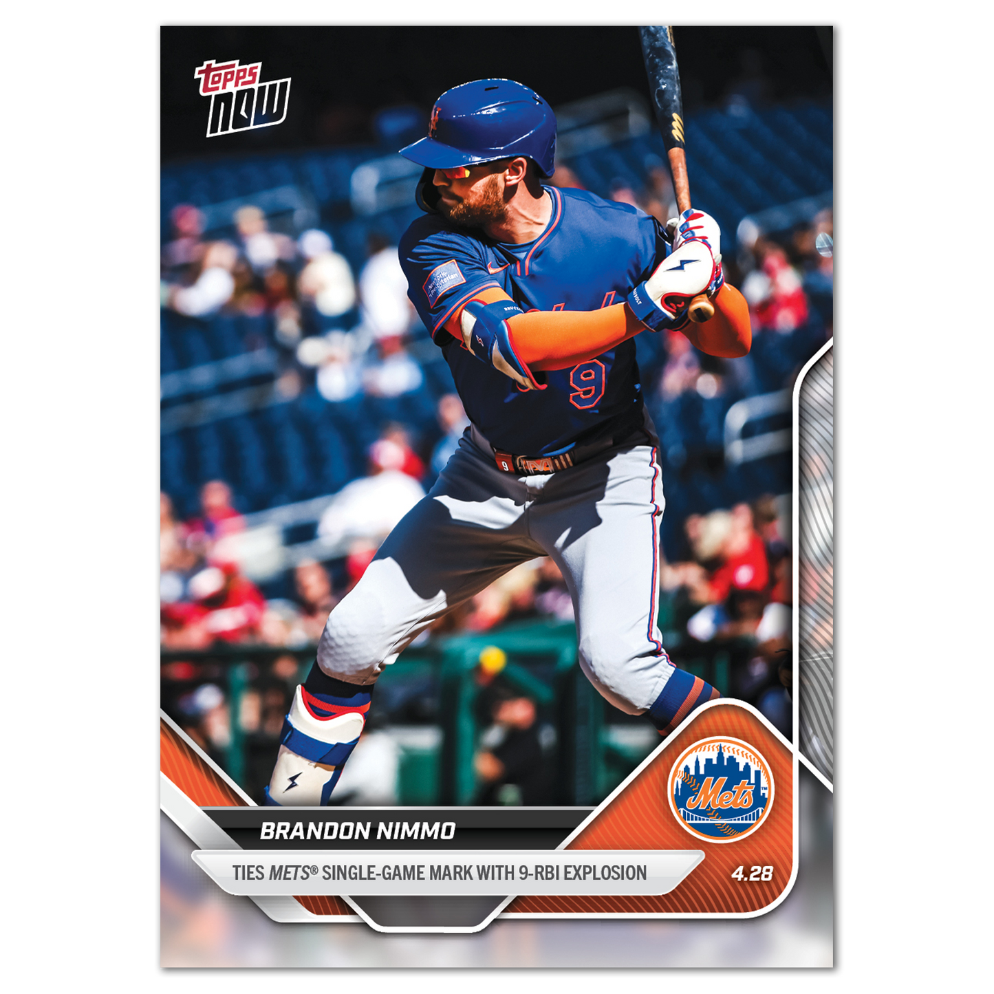 Brandon Nimmo - 2025 MLB Topps NOW® - Card 117 - LOOK FOR AUTOS - PR: 1965