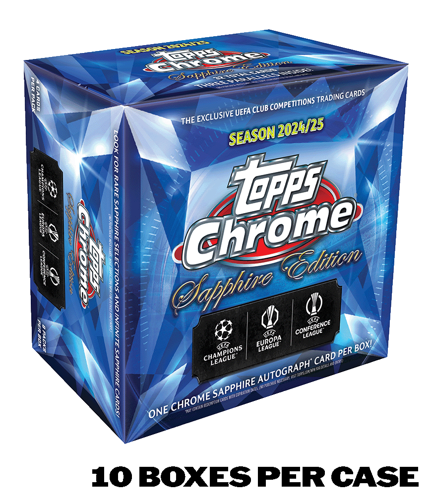 2024/25 Topps Chrome® Sapphire UEFA Club Competitions - Hobby Box - Sealed Case