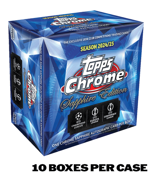 2024/25 Topps Chrome® Sapphire UEFA Club Competitions - Hobby Box - Sealed Case
