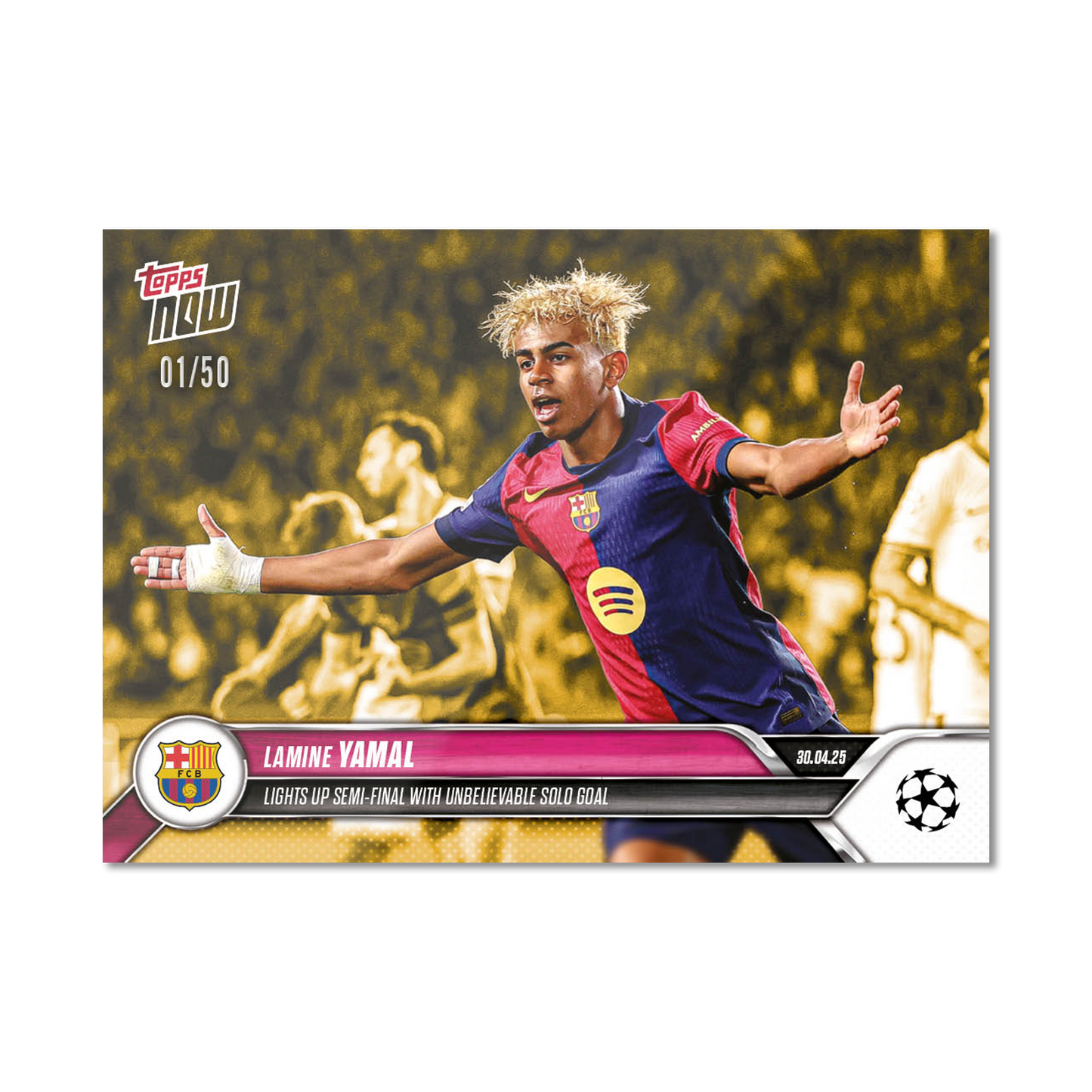 Lamine Yamal - 2024-25 UCL Topps NOW® - Card 148 - PR: 5203