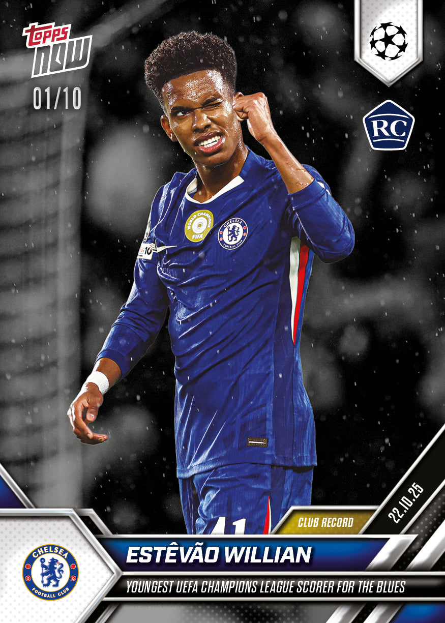 Estêvão Willian - 2025-26 UCL Topps NOW® - Card 39 - PR: 3182
