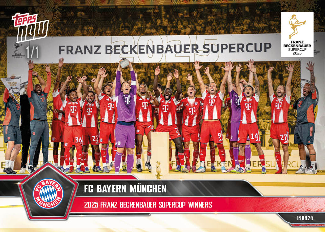 FC Bayern München - 2025-26 Bundesliga Topps NOW® Card 1 - PR: 704