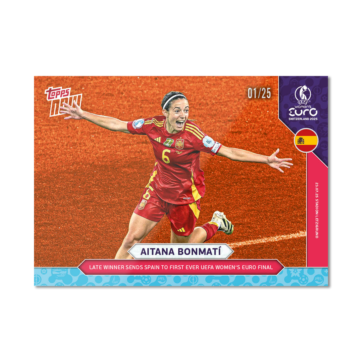 Aitana Bonmatí - UEFA Women’s EURO 2025™ Topps NOW® - Card 26 - PR: 837