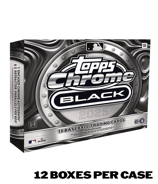 2025 Topps Chrome® Black Baseball - Hobby Box - Sealed Case