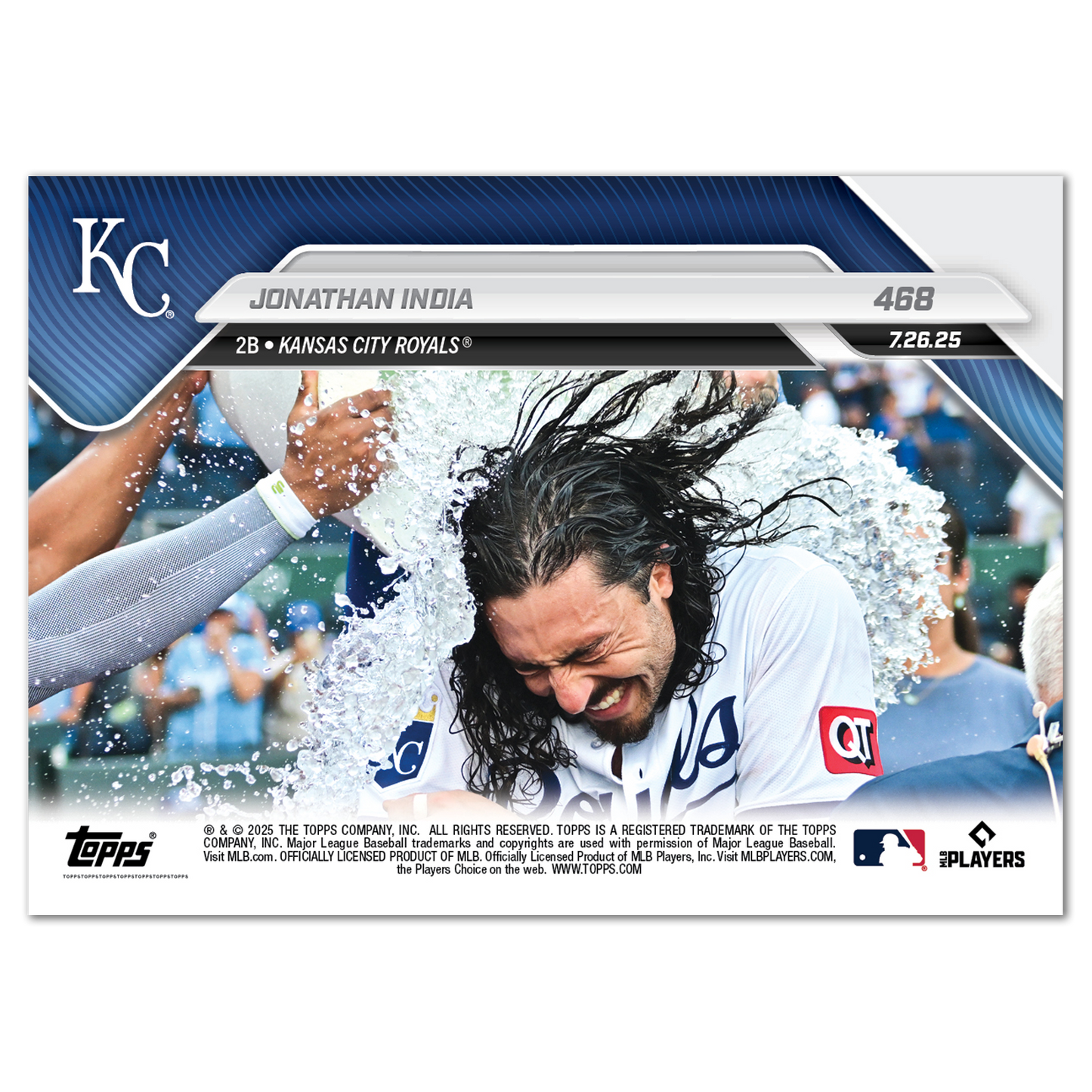 Jonathan India - 2025 MLB Topps NOW® - Card 468 - PR: 544
