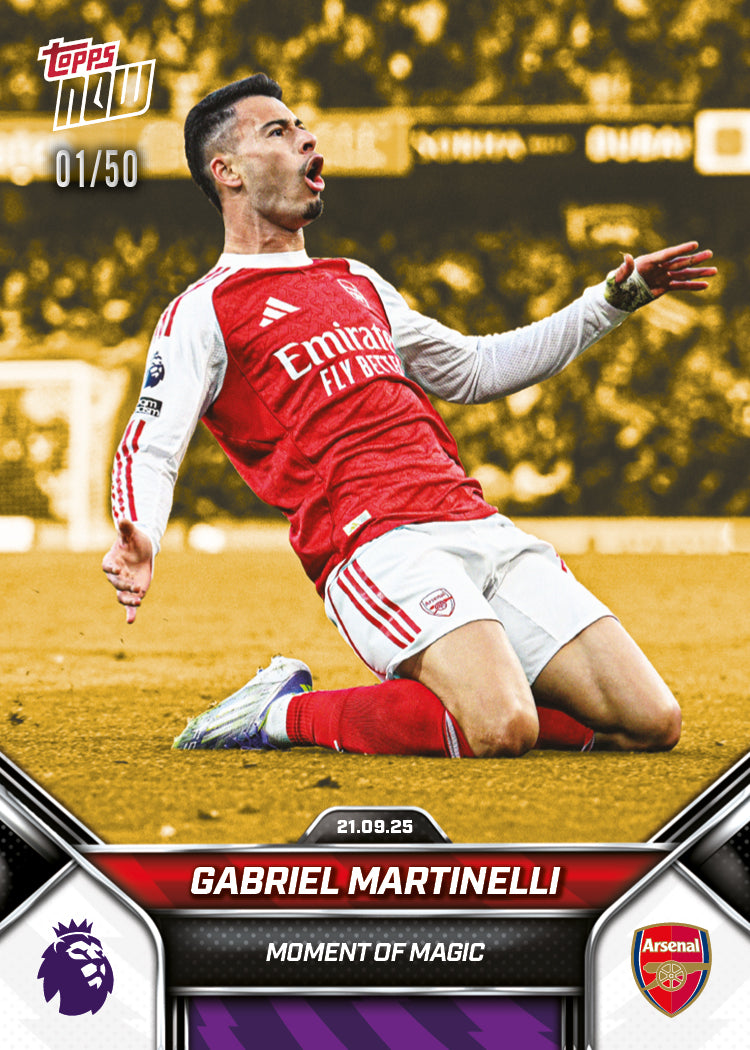 Gabriel Martinelli - 2025-26 Premier League Topps NOW® - Card 24 - PR: 534