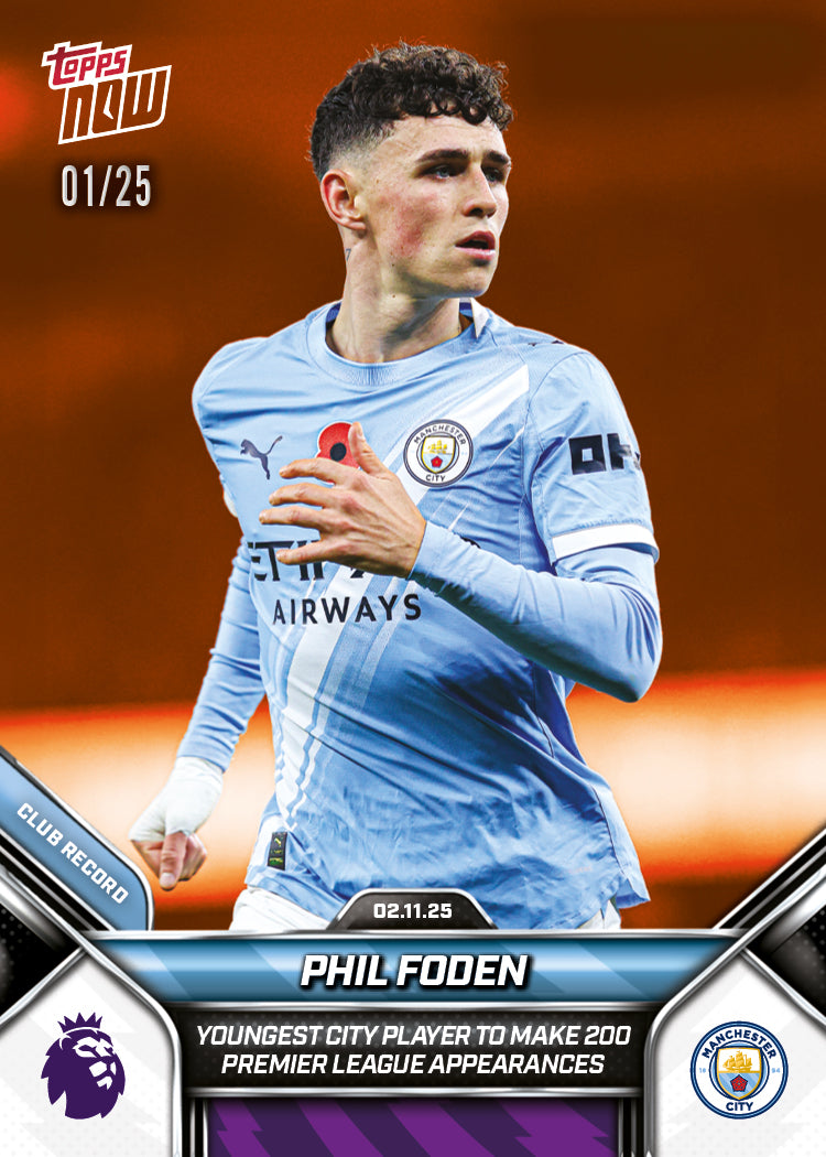Phil Foden - 2025-26 Premier League Topps NOW® - Card 47