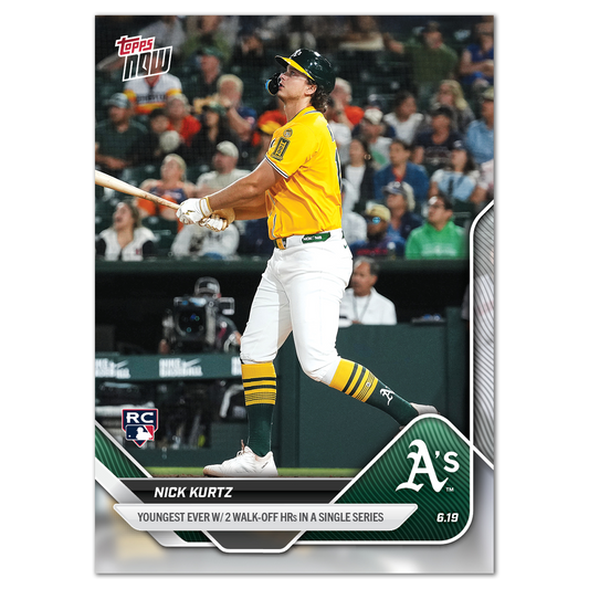 Nick Kurtz - 2025 MLB Topps NOW® - Card 322 - LOOK FOR AUTO-RELICS - PR: 2947
