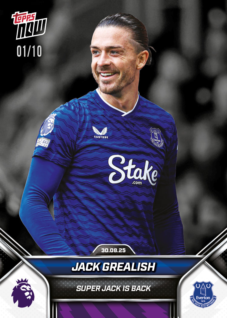 Jack Grealish - 2025-26 Premier League Topps NOW® - Card 12 - PR: 675