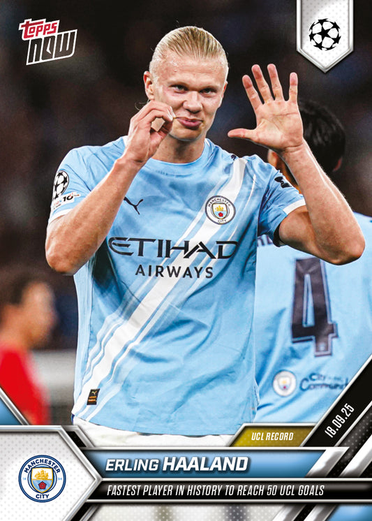 Erling Haaland - 2025-26 UCL Topps NOW® - Card 20 - LOOK FOR AUTO - PR: 2266