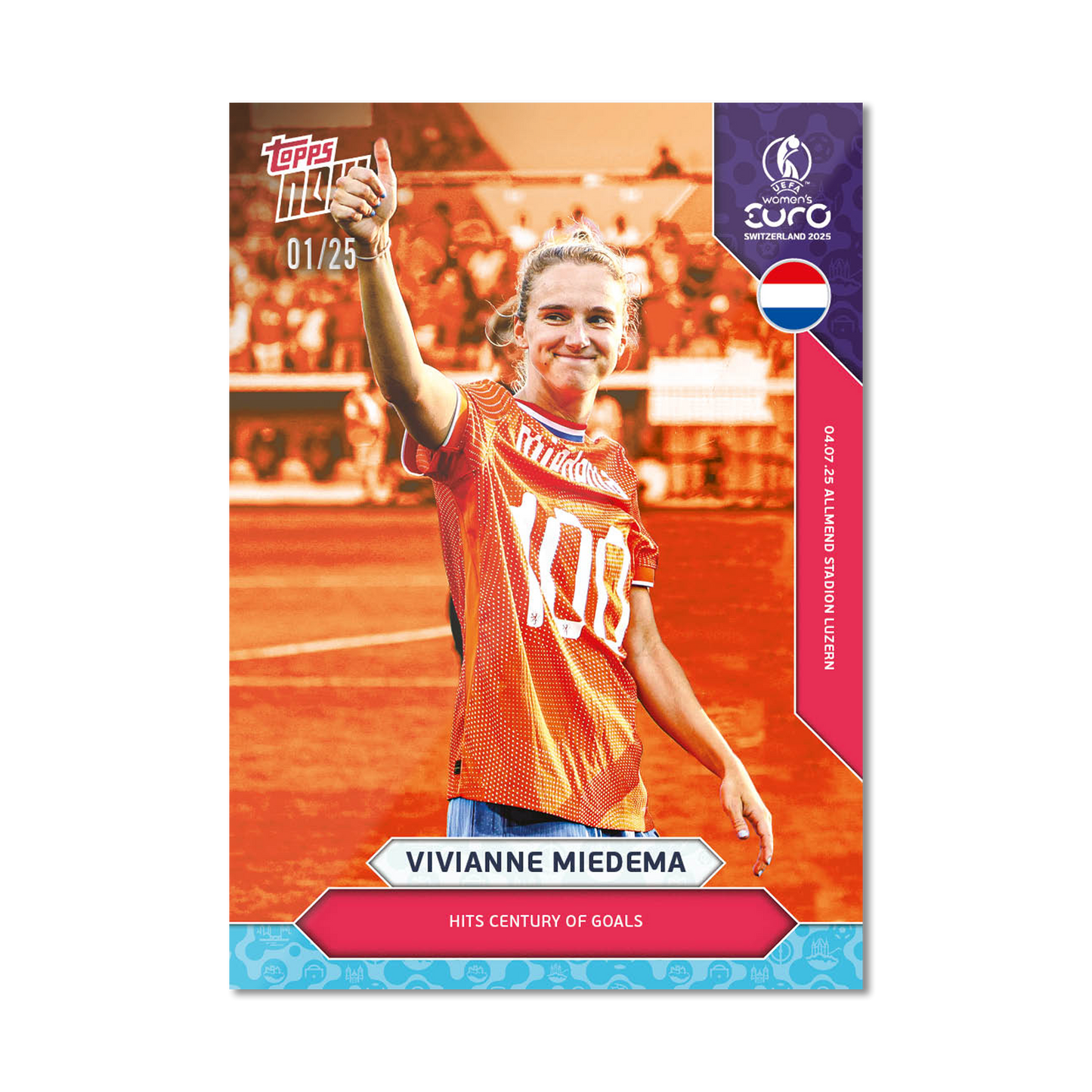 Vivianne Miedema - UEFA Women’s EURO 2025™ Topps NOW® - Card 6 - PR: 444
