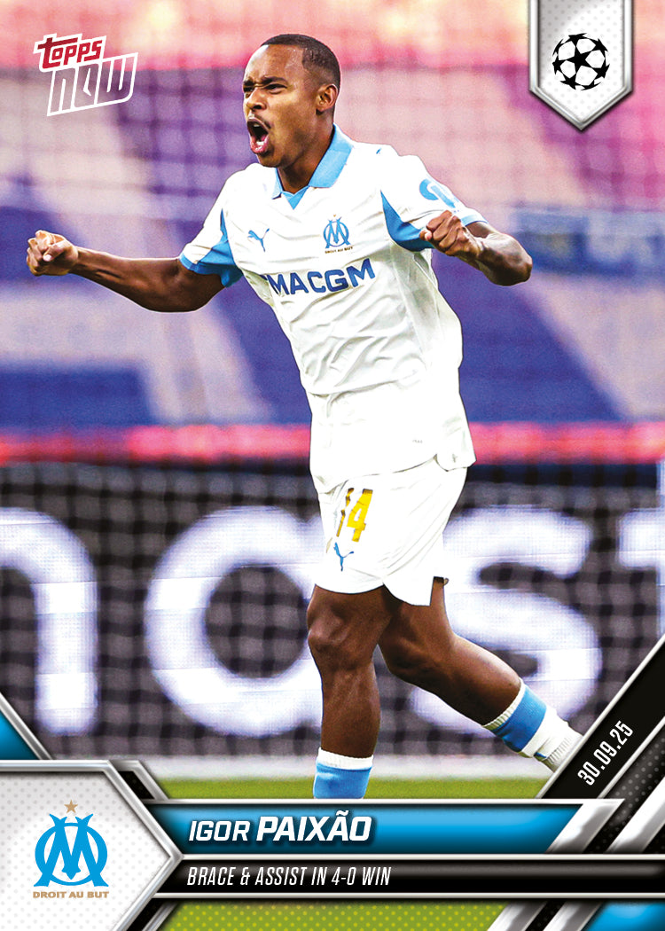Igor Paixão - 2025-26 UCL Topps NOW® - Card 26 - PR: 133