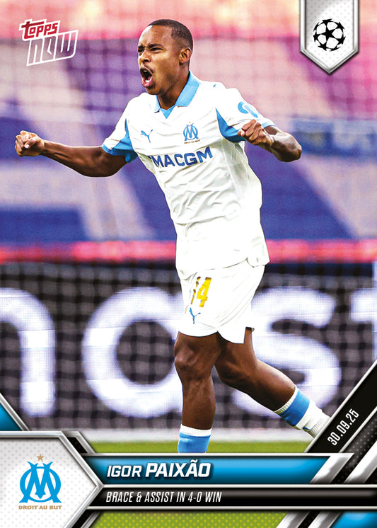 Igor Paixão - 2025-26 UCL Topps NOW® - Card 26 - PR: 133