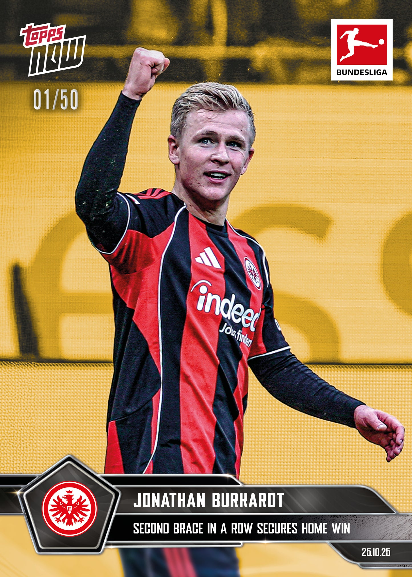 Jonathan Burkardt - 2025-26 Bundesliga Topps NOW® - Card 51 - PR: 202