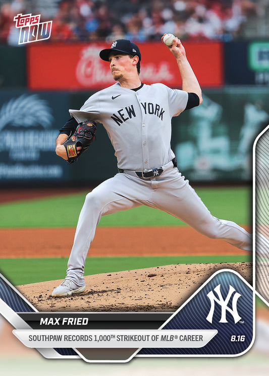 Max Fried - 2025 MLB Topps NOW® - Card 563 - PR: 611