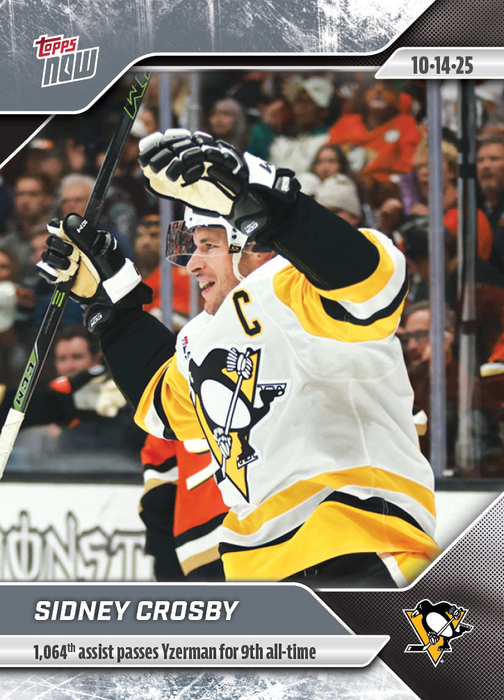 Sidney Crosby - 2025-26 NHL Topps NOW® - Sticker # 10 Pack - PR: 535