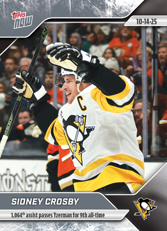 Sidney Crosby - 2025-26 NHL Topps NOW® - Sticker # 10 Pack - PR: 535
