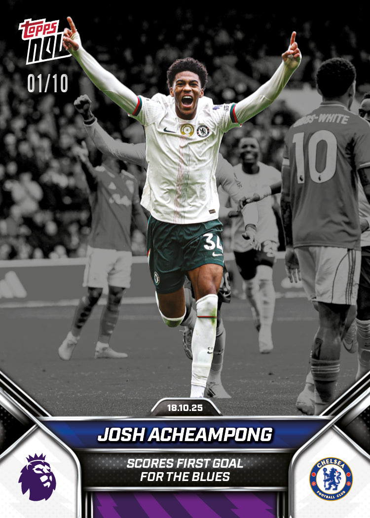 Josh Acheampong - 2025-26 Premier League Topps NOW® - Card 35 - PR: 482