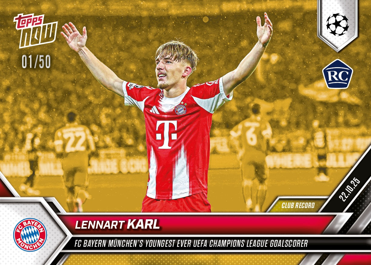 Lennart Karl - 2025-26 UCL Topps NOW® - Card 38 - PR: 5169