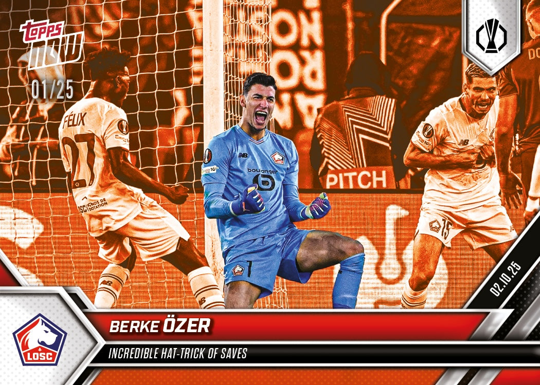Berke Ozer - 2025-26 UEL Topps NOW® - Card 5 - PR: 90