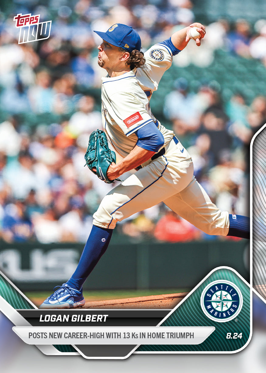 Logan Gilbert - 2025 MLB Topps NOW® - Card 605 - PR: 891