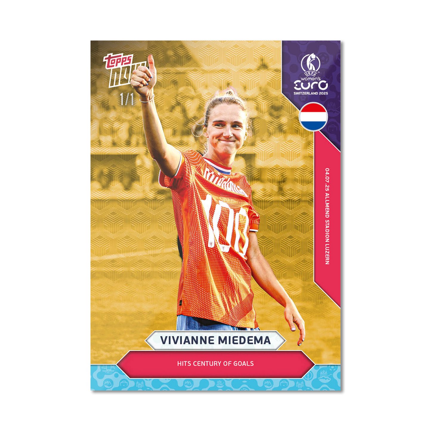 Vivianne Miedema - UEFA Women’s EURO 2025™ Topps NOW® - Card 6 - PR: 444