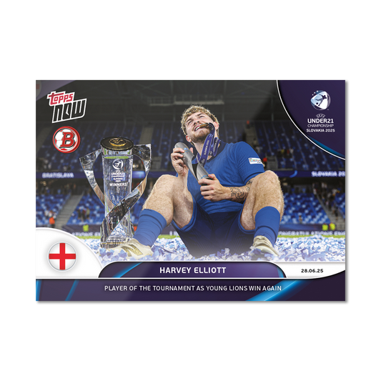 Harvey Elliott - 2025 UEFA Euro U-21 Topps NOW® - Card 12  - PR: 433