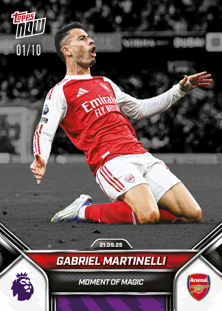 Gabriel Martinelli - 2025-26 Premier League Topps NOW® - Card 24 - PR: 534