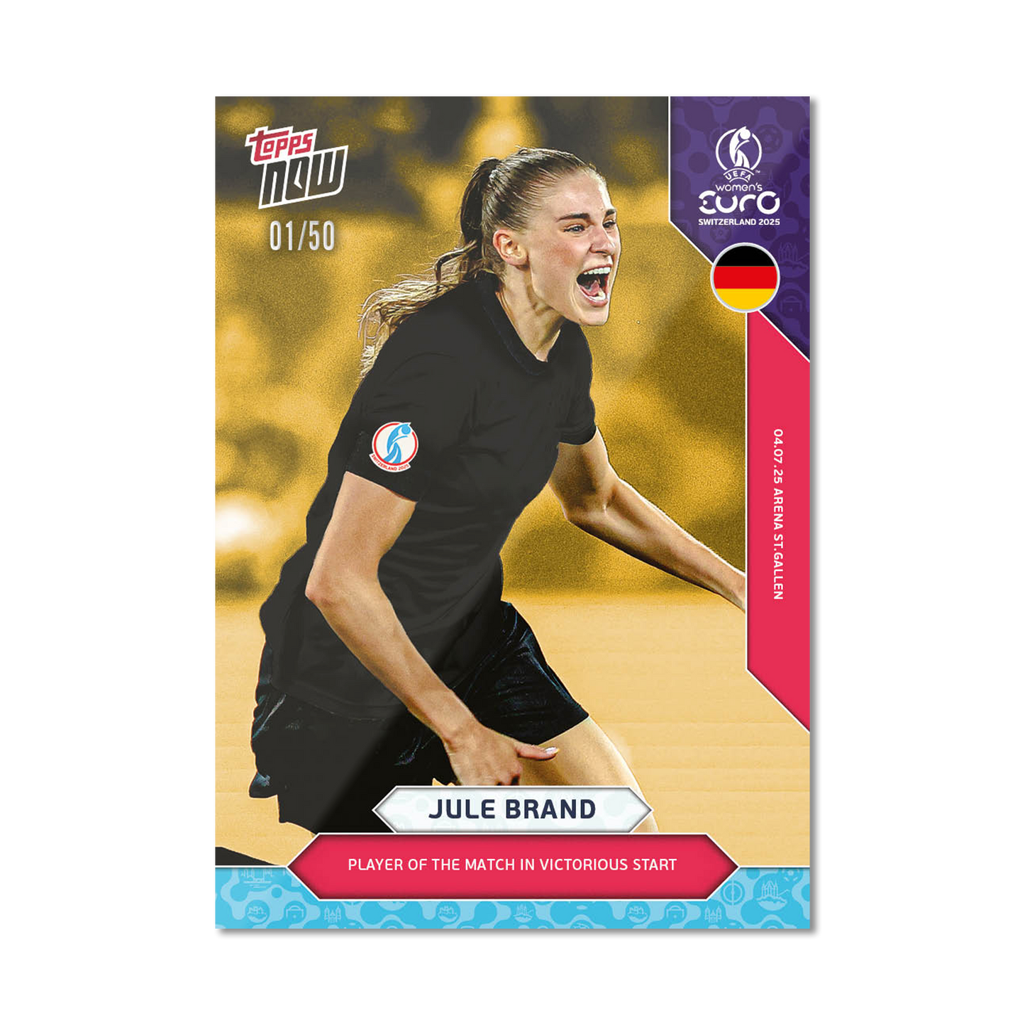 Jule Brand - UEFA Women’s EURO 2025™ Topps NOW® - Card 5 - PR: 278