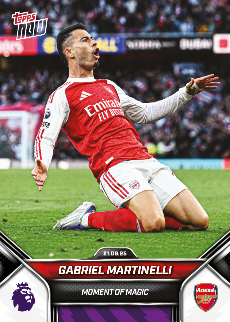 Gabriel Martinelli - 2025-26 Premier League Topps NOW® - Card 24 - PR: 534