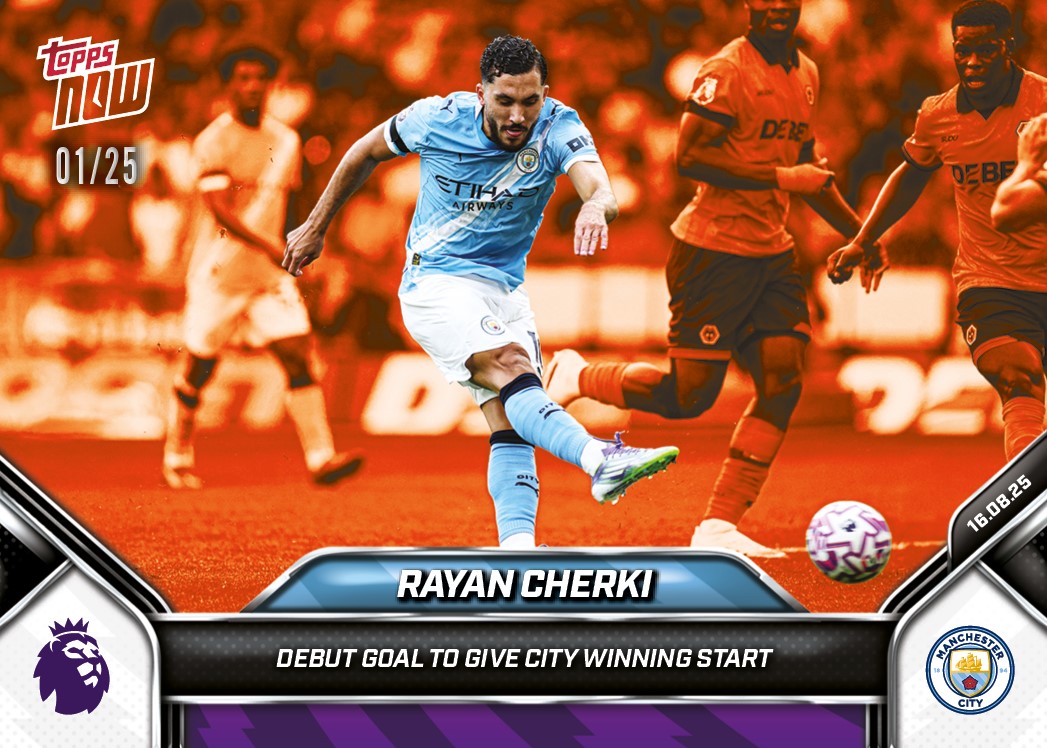 Rayan Cherki - 2025-26 Premier League Topps NOW® - Card 2 - PR: 555