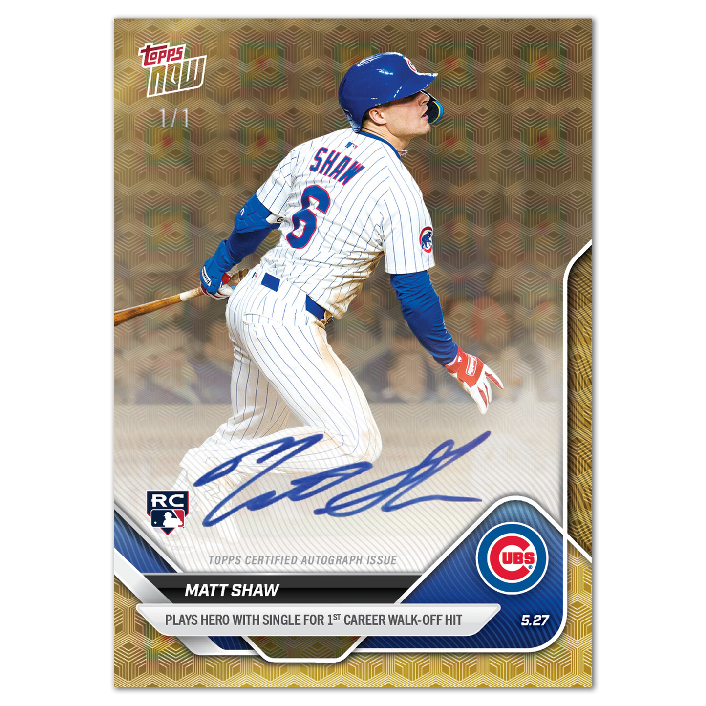 Matt Shaw - 2025 MLB Topps NOW® - Card 225 - LOOK FOR AUTOS - PR: 2267