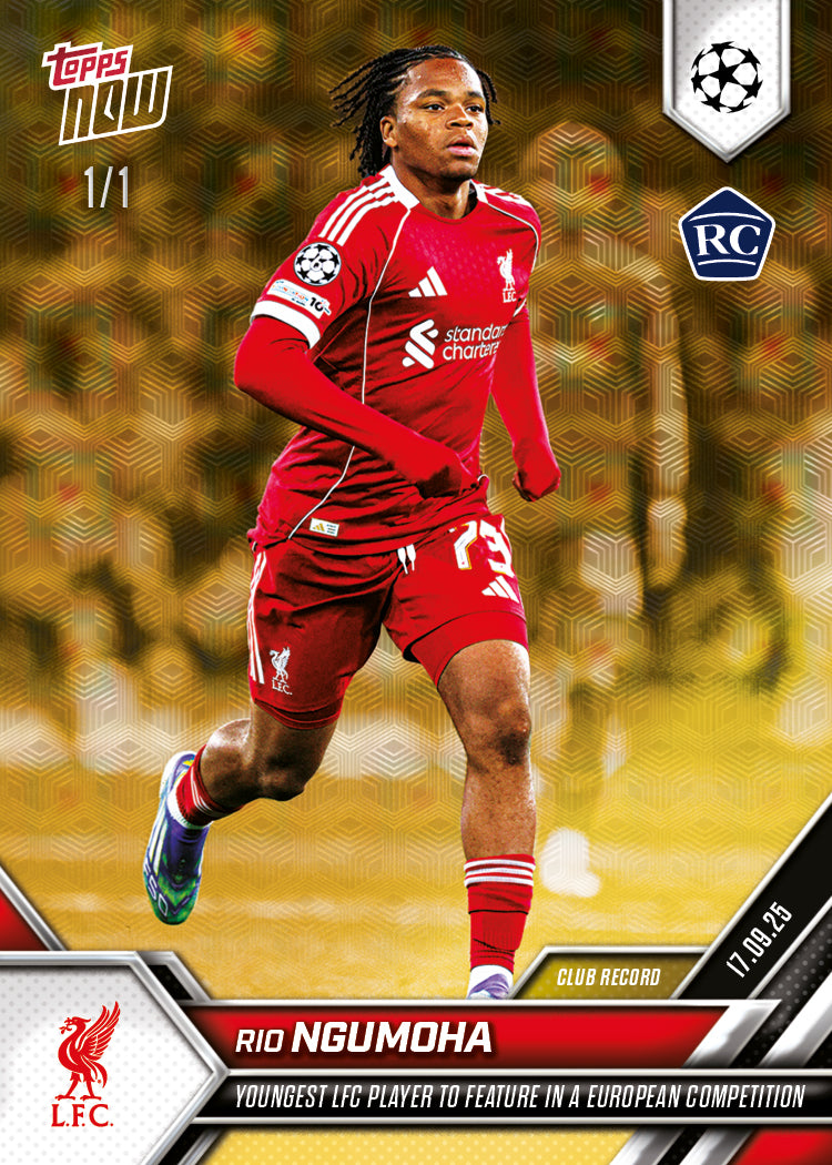 Rio Ngumoha - 2025-26 UCL Topps NOW® - Card 14 - PR: 2412