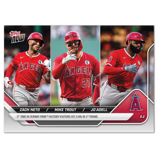 Zach Neto / Mike Trout / Jo Adell - 2025 MLB Topps NOW® - Card 249 - PR: 1392