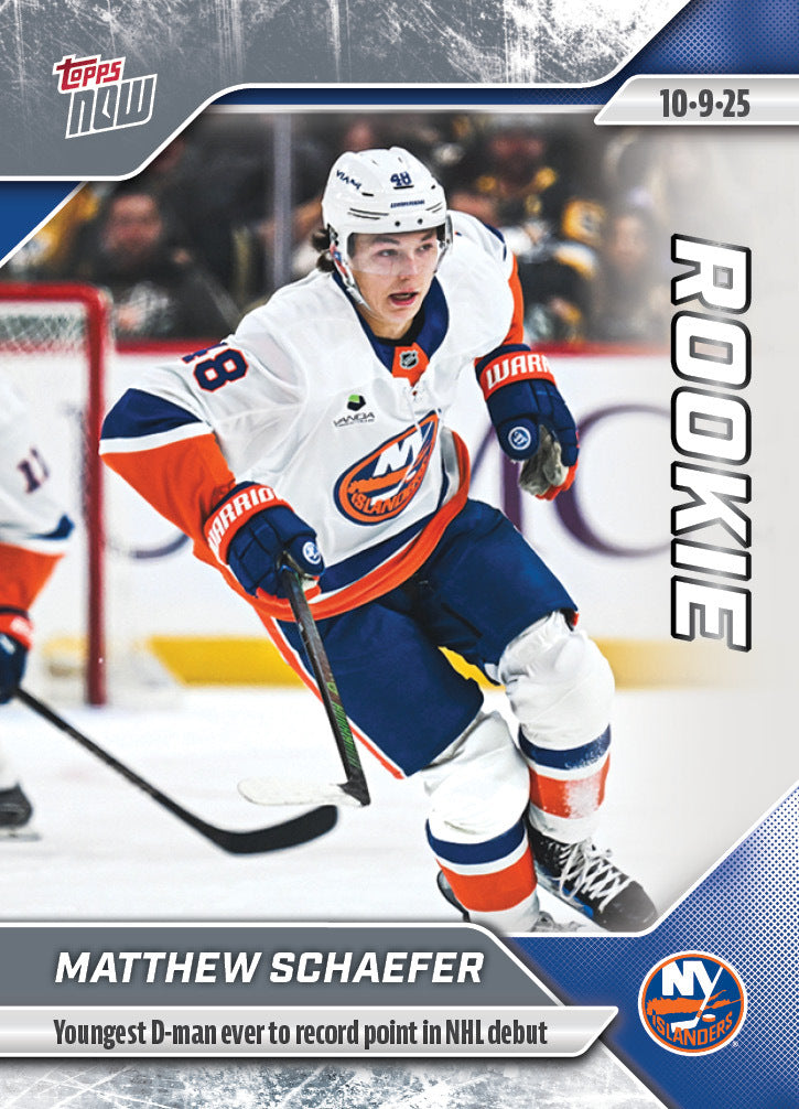 Matthew Schaefer - 2025-26 NHL Topps NOW® - Sticker # 5 Pack - PR: 2800