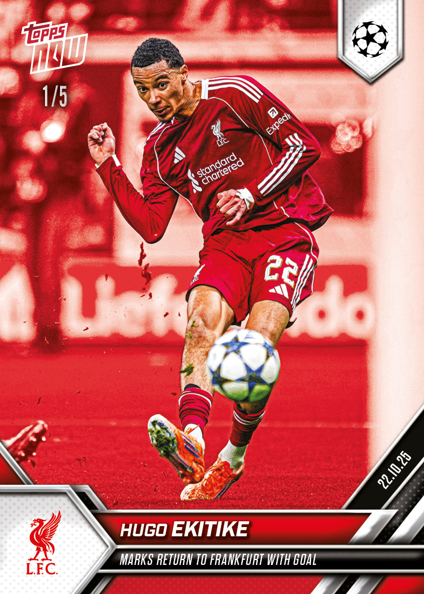 Hugo Ekitike - 2025-26 UCL Topps NOW® - Card 41 - PR: 792