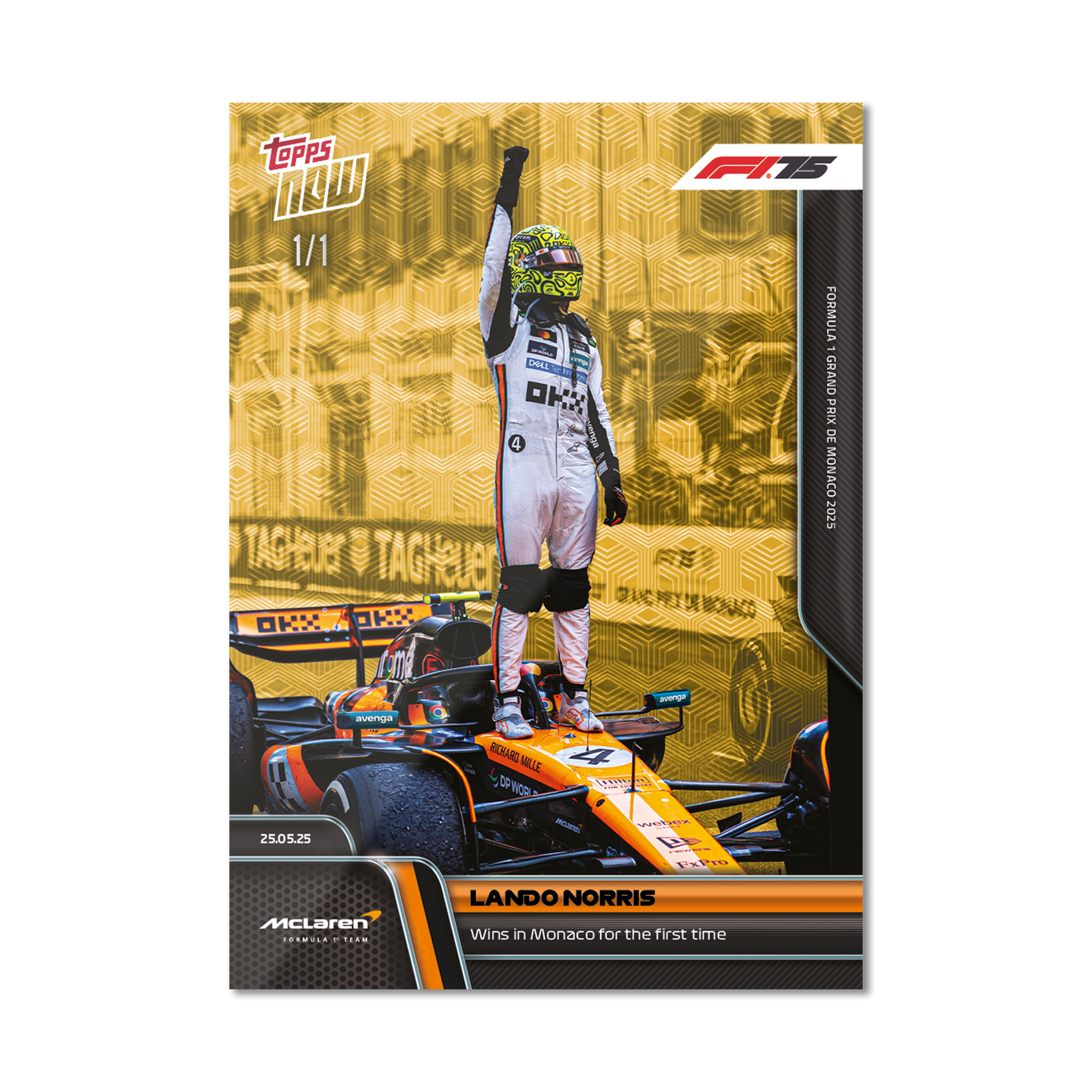 Lando Norris - 2025 Formula 1® Topps NOW® - Card 39 - PR: 3926
