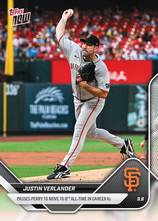 Justin Verlander - 2025 MLB Topps NOW® - Card 667 - PR: 638