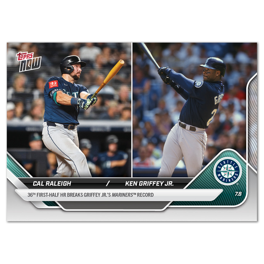 Cal Raleigh / Ken Griffey Jr. - 2025 MLB Topps NOW® - Card 398 - PR: 2751